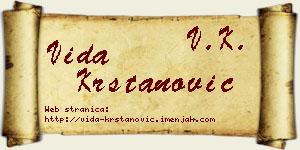 Vida Krstanović vizit kartica